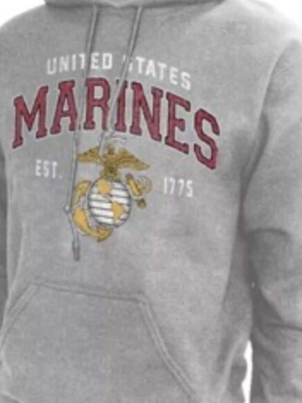 Joe Blow's T's U.S. Marine's Men's Hoodie Sweatshirt Vintage Logo